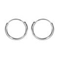 Boucles d'oreille sur Artemare : Cr&eacute;oles en argent rhodi&eacute; fil de 1,20mm diam&egrave;tre 12mm