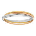 Bracelets sur Artemare : Bracelet jonc en acier et PVd rose et jaune 3 anneaux entrelac&eacute;s