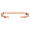 Bracelet esclave en plaqu&eacute; or rose ruban large ouvert &agrave; graver
