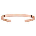 Bracelet esclave en plaqu&eacute; or rose ruban large ouvert &agrave; graver