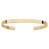 Bracelet esclave en plaqu&eacute; or jaune ruban large ouvert &agrave; graver