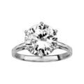 Bagues sur Artemare : Bague en argent rhodi&eacute; oxyde blanc solitaire de 11mm serti 6 griffes