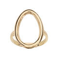 Bagues sur Artemare : Bague en plaqu&eacute; or avec anneau ovale lisse sur le dessus