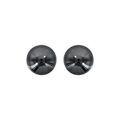Boucles d'oreilles en argent rhodi&eacute; boule h&eacute;matite 8mm et fermoir poussette Artemare
