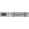 Bracelets sur Artemare : Bracelet en acier et PVD noir plaque et gros c&acirc;ble 21,5 cm (r&eacute;glable en 20,50 et 19 cm) triple fermoir
