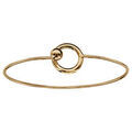 Bracelet jonc en plaqu&eacute; or fil lisse et fermoir boule