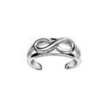 Bagues sur Artemare : Bague de doigt de pied argent rhodi&eacute; motif infini