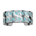 Bracelets sur Artemare : Bracelet en acier manchette symboles infini bleu ciel