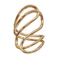 Bagues sur Artemare : Bague en plaqu&eacute; or large fil crois&eacute;
