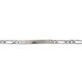 Gourmettes sur Artemare : Gourmette prestige en argent rhodi&eacute; maille 1+2 largeur 4mm longueur 18cm