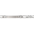 Gourmettes sur Artemare : Gourmette prestige en argent rhodi&eacute; maille 1+2 largeur 7mm longueur 20cm