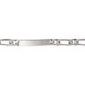 Gourmettes sur Artemare : Gourmette prestige en argent rhodi&eacute; maille 1+1 largeur 7mm longueur 20cm