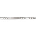 Gourmettes sur Artemare : Gourmette prestige en argent rhodi&eacute; maille 1+2 largeur 6mm longueur 18cm