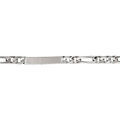 Gourmette prestige en argent rhodi&eacute; maille 1+3 largeur 6mm longueur 18cm
