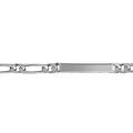 Gourmettes sur Artemare : Gourmette prestige en argent rhodi&eacute; maille 1+1 largeur 5mm longueur 18cm