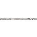 Gourmettes sur Artemare : Gourmette prestige en argent rhodi&eacute; maille 1+3 largeur 5mm longueur 18cm