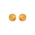 Boucles d'oreille sur Artemare : Boucles d'oreille en argent rhodi&eacute; boule 5mm ambre v&eacute;ritable et fermoir poussette
