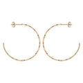 Créoles en plaqué or fantaisie fil diamanté 40 mm et fermoir poussette Boucles d'oreille sur Artemare : Créoles en plaqué or fantaisie fil diamanté 40 mm et fermoir poussette