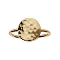 Bague en plaqu&eacute; or avec pastille martel&eacute;e