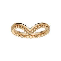Bague en plaqu&eacute; or forme V