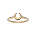 Bague en plaqu&eacute; or avec croissant de lune Artemare