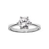 Bague en argent rhodi&eacute; grande taille solitaire 6 griffes