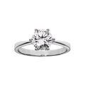 Bague en argent rhodi&eacute; grande taille solitaire 6 griffes Artemare