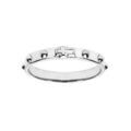 Bague en argent rhodi&eacute; dizainier