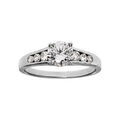 Bagues sur Artemare : Bague en argent rhodi&eacute; grande taille solitaire 4 griffes et oxydes blancs
