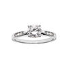 Bague en argent rhodi&eacute; grande taille solitaire 4 griffes et oxydes