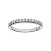 Bague en argent rhodi&eacute; grande taille demi rail d'oxydes blancs sertis