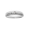Bague en argent rhodi&eacute; grande taille jonc anglais de 5mm et oxyde blanc serti
