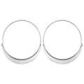 Boucles d'oreille sur Artemare : Cr&eacute;oles en acier fantaisie et dessous plate