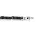 Bracelets sur Artemare : Bracelet en acier et PVD noir 19+2cm r&eacute;glable double fermoir