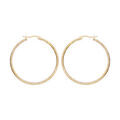 Boucles d'oreille sur Artemare : Cr&eacute;oles en plaqu&eacute; or fantaisie avec diamantage 40mm exterieur