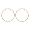Cr&eacute;oles en plaqu&eacute; or fantaisie avec diamantage 50mm exterieur Artemare