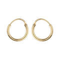 Boucles d'oreille sur Artemare : Cr&eacute;ole en plaqu&eacute; or fil lisse 12mm