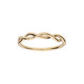 Bague en plaqu&eacute; or fils torsades