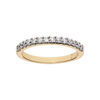 Bague en plaqu&eacute; or grande taille demi rail oxydes blancs sertis