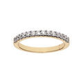 Bagues sur Artemare : Bague en plaqu&eacute; or grande taille demi rail oxydes blancs sertis