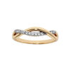 Bague en plaqu&eacute; or grande taille torsad&eacute; oxydes blancs sertis
