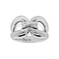 Bague Elix&eacute;s en argent rhodi&eacute; n?ud double lien
