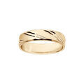 Alliance en vermeil diamant&eacute;e 2 traits biais largeur 5mm