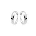 Cr&eacute;oles en argent rhodi&eacute; bomb&eacute; et large moyen mod&egrave;le 25mm Artemare