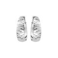 Cr&eacute;oles en argent rhodi&eacute; martel&eacute;e petit mod&egrave;le 20mm