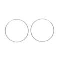 Boucles d'oreille sur Artemare : Cr&eacute;oles en argent rhodi&eacute; fil diamant&eacute; en 1,5mm et diam&egrave;tre 54mm
