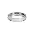 Alliances sur Artemare : Alliance en argent rhodi&eacute; diamant&eacute;e ligne horizontale largeur 4mm