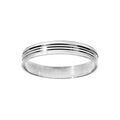 Alliances sur Artemare : Alliance en argent rhodi&eacute; rainur&eacute;e largeur 4mm
