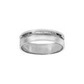 Alliances sur Artemare : Alliance en argent rhodi&eacute; diamant&eacute;e et partie lisse largeur 6mm