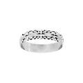 Alliances sur Artemare : Alliance en argent rhodi&eacute; diamant&eacute;e &eacute;toile avec striures largeur 4mm